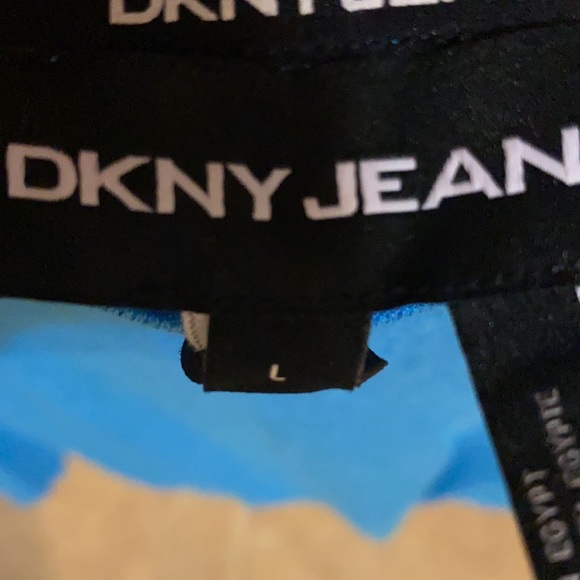 Aqua Blue DKNY shirt size Large - Picture 3 of 3